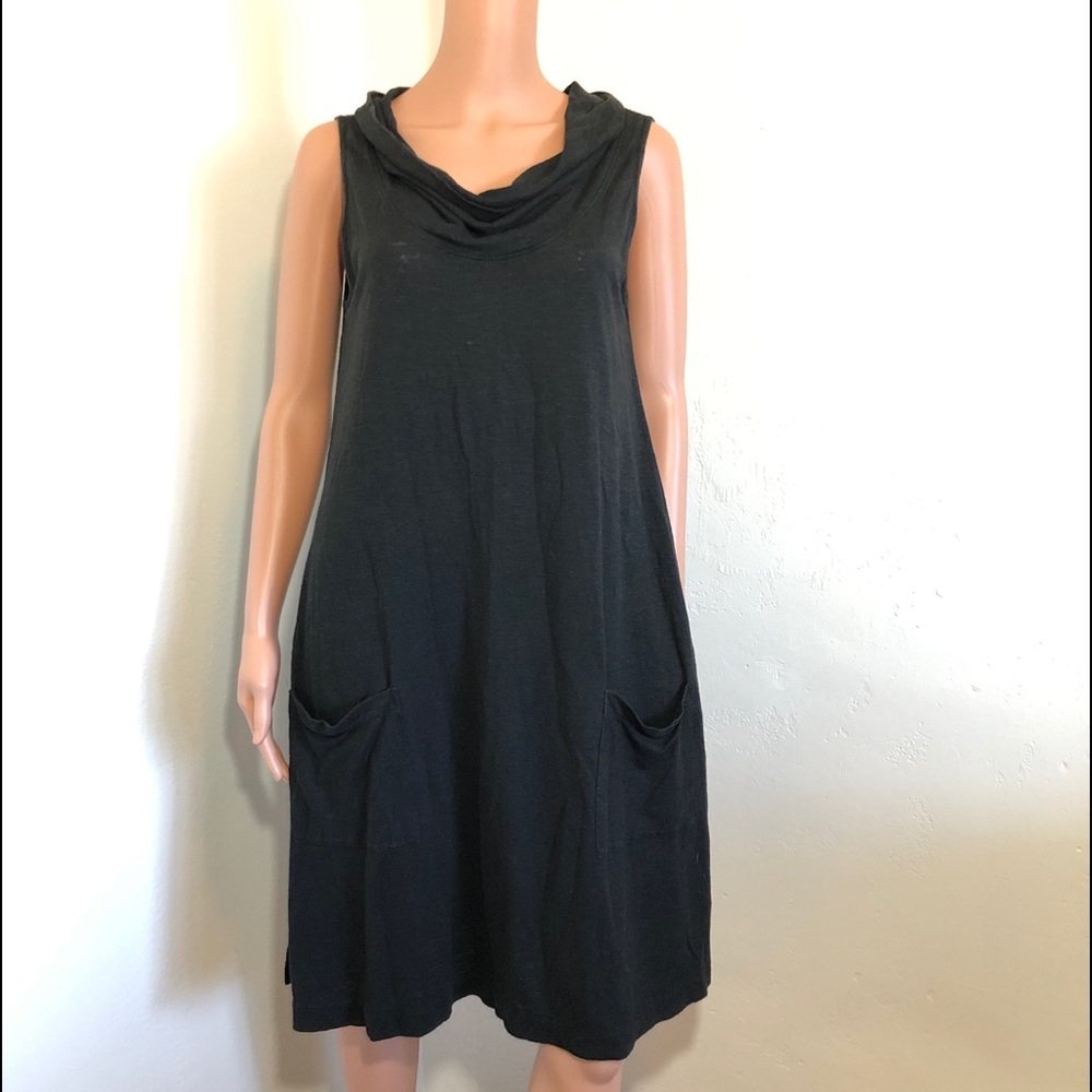 Eileen Fisher S Dress Black Hemp Organic Cotton